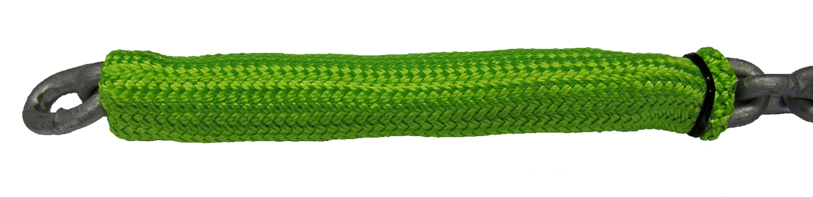 Chain Sock Fluro Green Designed To Protect Vessels Winch And Dampen Chain Noise Suits 10m x 6mm Short Link