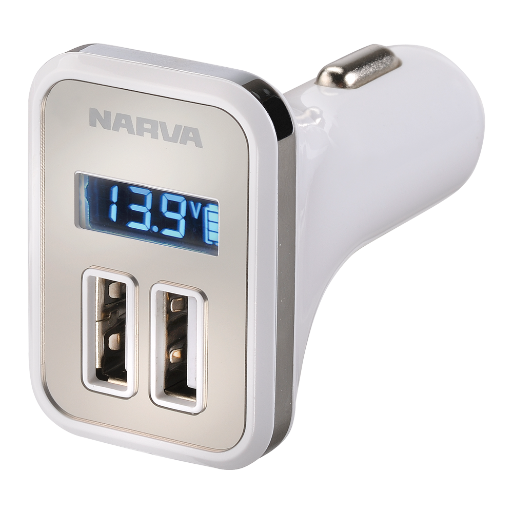 USB Power Adaptor With LED Volt/Amp Display 