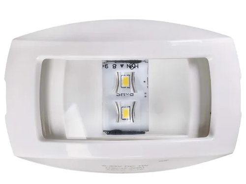 Stern LED Navigation Light With ClearLens White Body