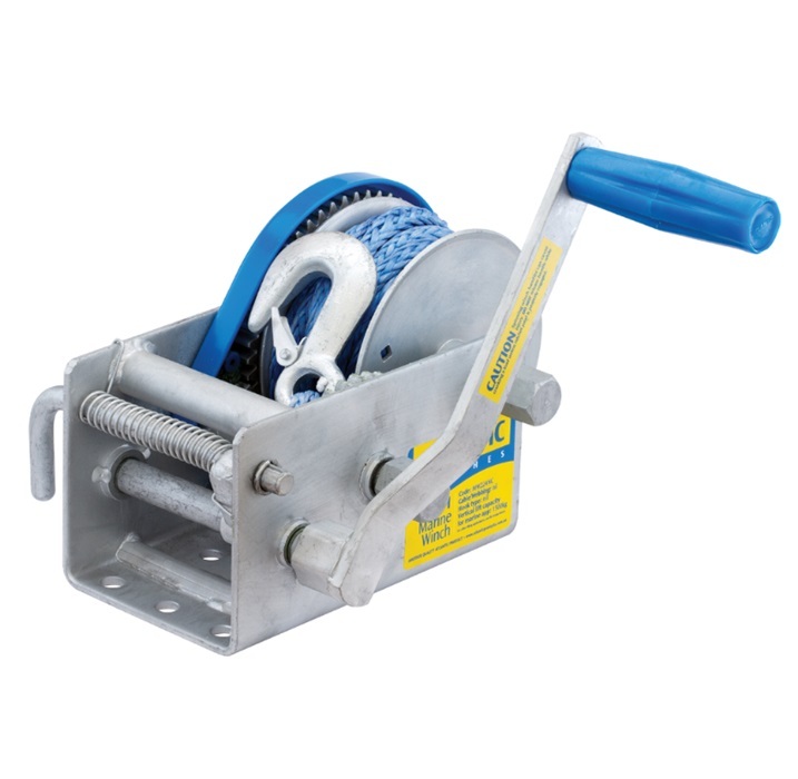 Atlantic Manual Trailer Winch 15:1-5:-1:1 1500kg Rope