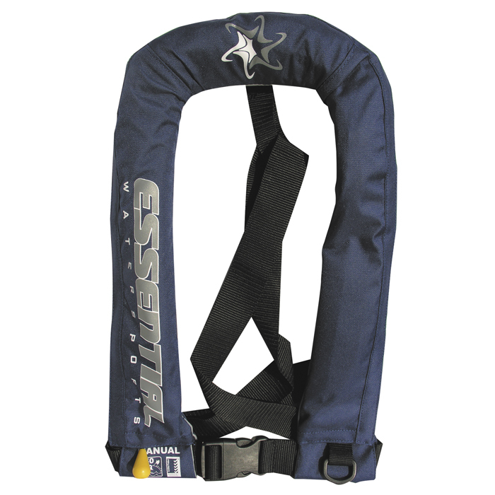 Essential Compact Manual Inflatable Jacket Navy Approved to AS 4758-1, Level 150