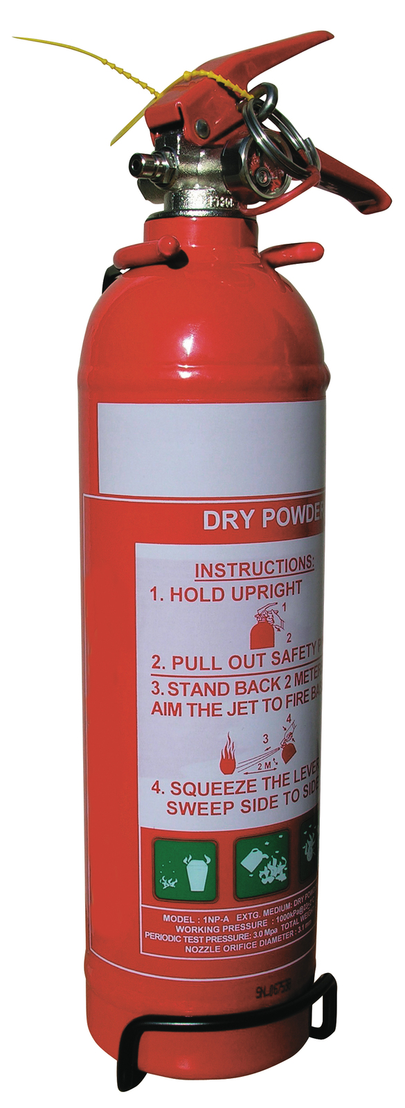 1kg Popular 1A:20B;E Dry Powder Fire Extinguisher With Mounting Bracket 