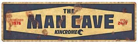 Tin Sign ''Man Cave'' Kincrome