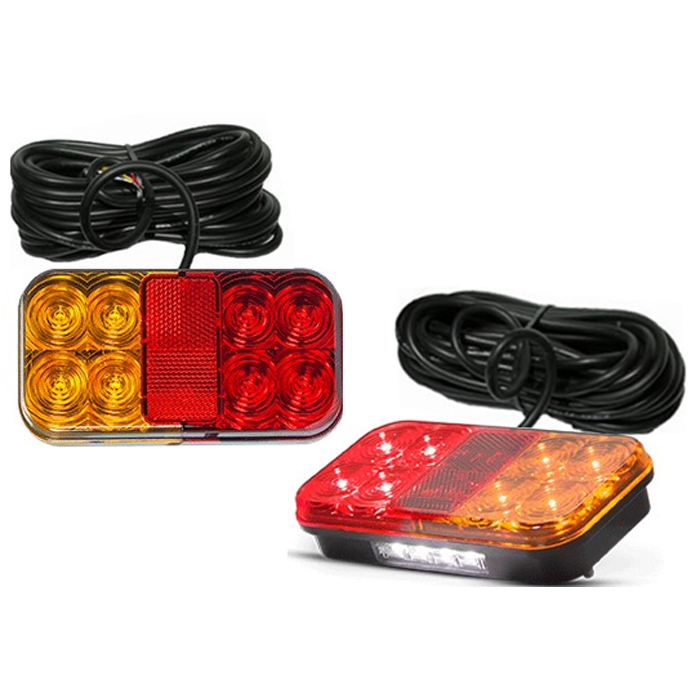 Trailer Light Set LED 149 With Number Plate Light Pre-Wired With 10 Metres Of Cable LED Technologies