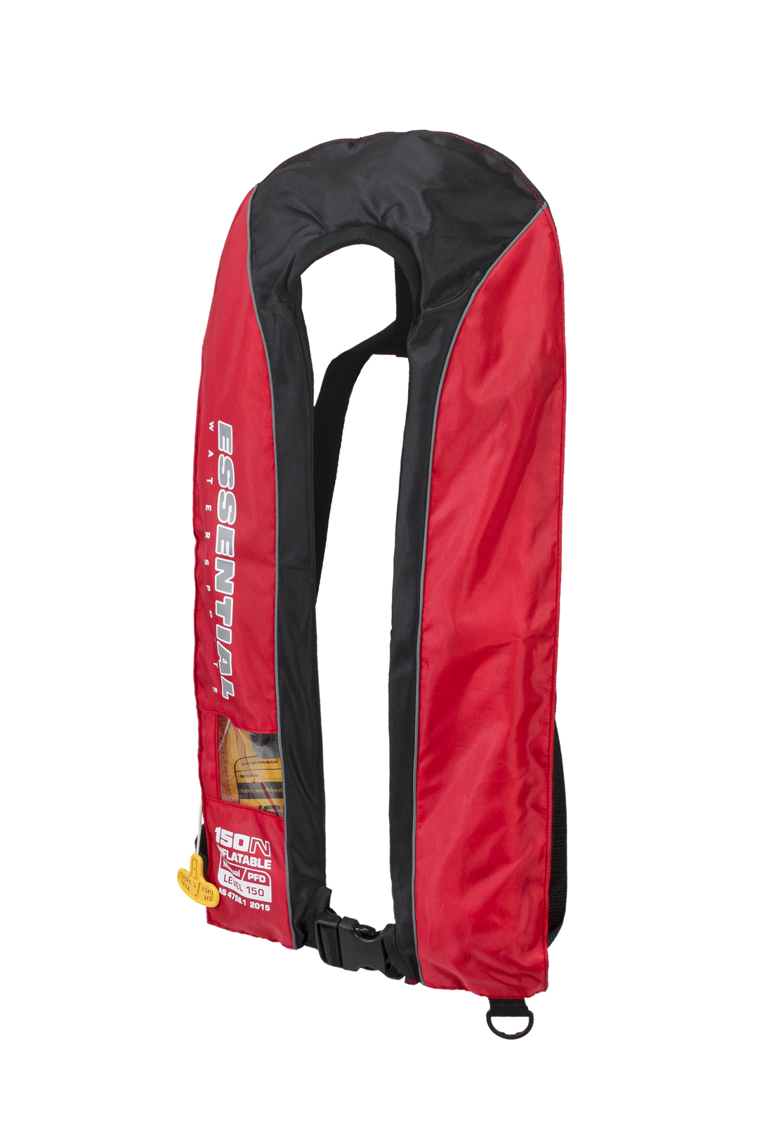 Essential Manual Inflatable Jacket Red Approved to AS 4758-1, Level 150 Essential