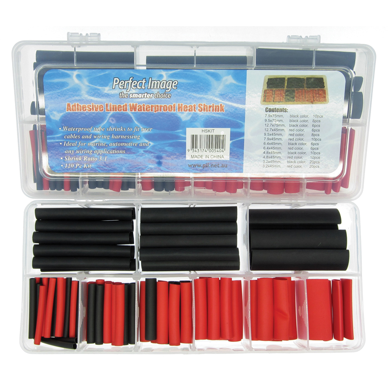 120 Piece Heat Shrink Flexible Tubing Kit 