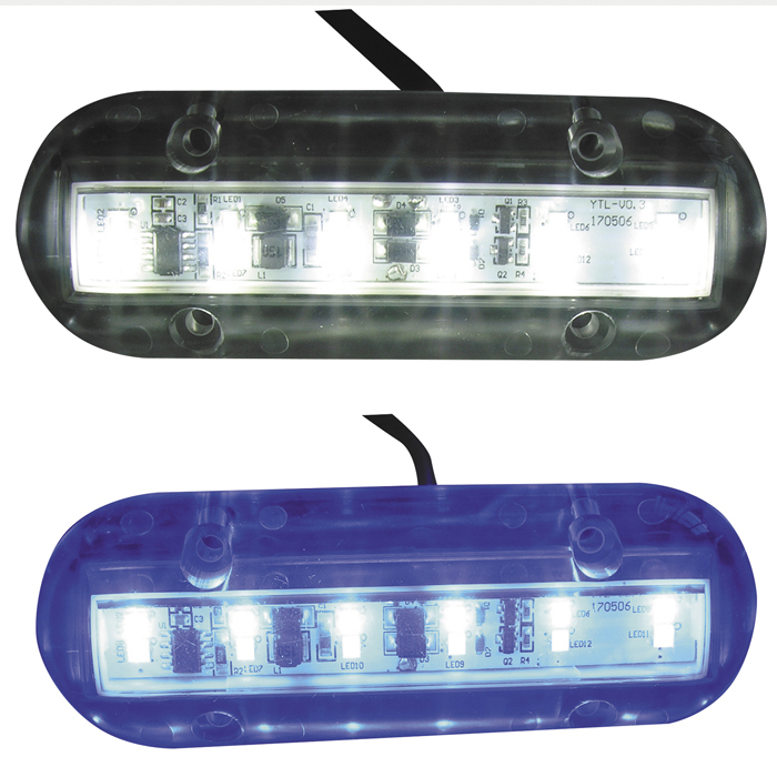 LED White And Blue Underwater Light With Six Bright LED''s 