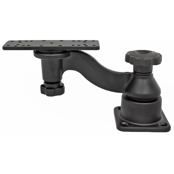 RAM Mount Single 152mm Swing Arm With 158mm x 50mm Rectangle Base And Horizontal Mounting Base 