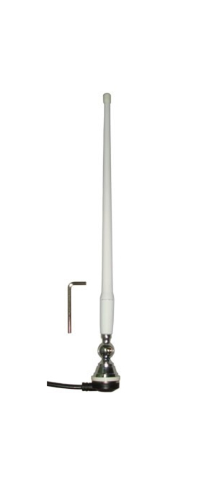 AM/FM Universal Rubber Duck Top Mount Antenna White