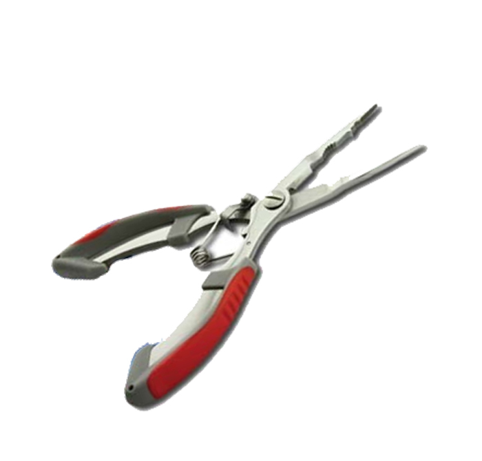 Long Nose Pliers With Serrated Jaws, Line Cutter And Crimper 