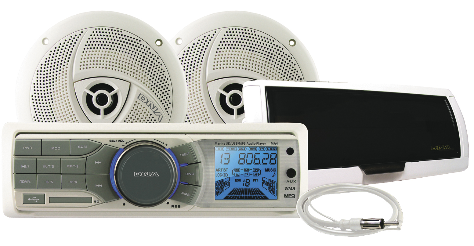 AM/FM Digital Stereo Media Player With 100 Watt Speakers, Antenna. Now With Bluetooth!