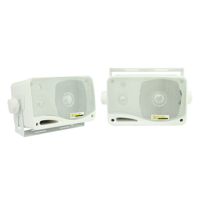 DNA 60 Watt Marine Box Speakers With Mounting Bracket White 