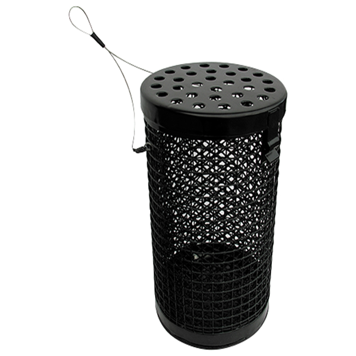 Weighted Medium Sized Stainless Steel Berley Cage With Black Epoxy Coating 
