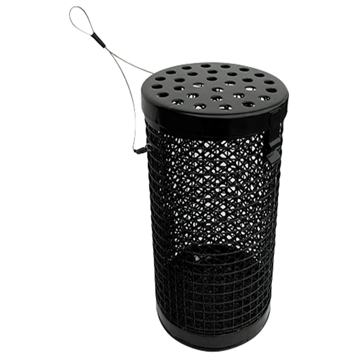 Weighted Medium Sized Stainless Steel Berley Cage With Black Epoxy Coating