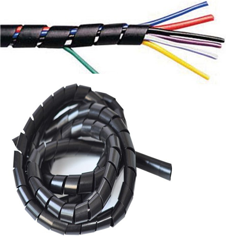 Black Spiral Wrapping Provides Neat And Compact Protection for Wiring 6mm x 10m 