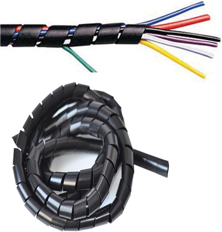 Black Spiral Wrapping Provides Neat And Compact Protection for Wiring 