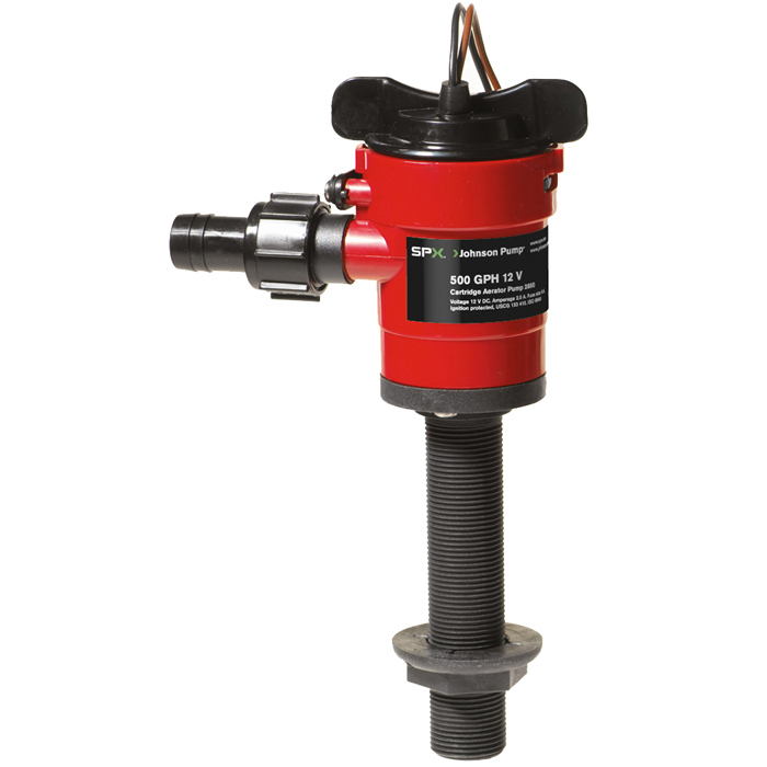 Johnson Through Transom Live Bait Pump Straight 