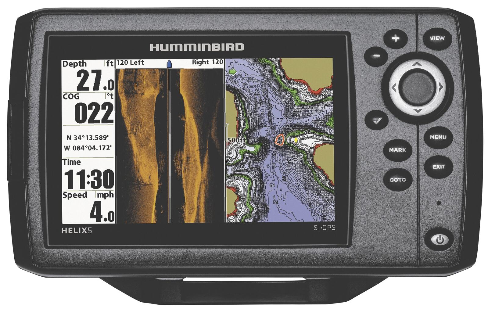 Humminbird Helix 5CX DI SI GPS Combo With Down Imaging, Side Imaging, Switchfire, DualBeam PLUS With Navionics Gold Chart Humminbird
