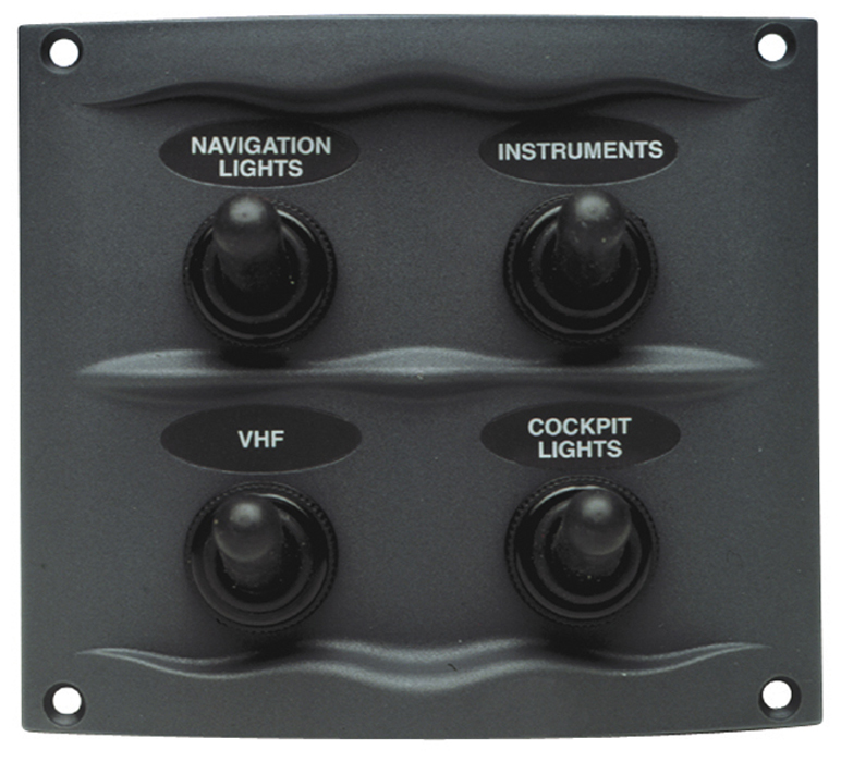 BEP Marinco 4 Gang Splash Proof Switch Panel 