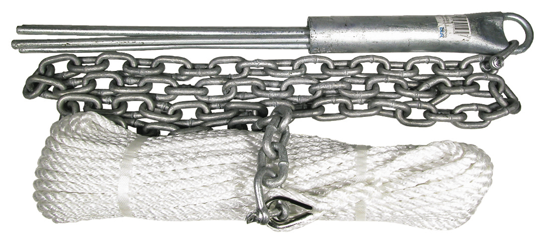 Reef Anchor Kit Includes 8mm 4 Prong Anchor, 50m x 8mm Rope, 4m x 6mm Chain