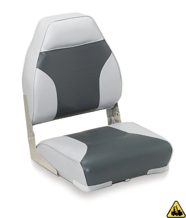 Deluxe High Back Heavy Duty Upholstered Folding Seat With Aluminium Hinges