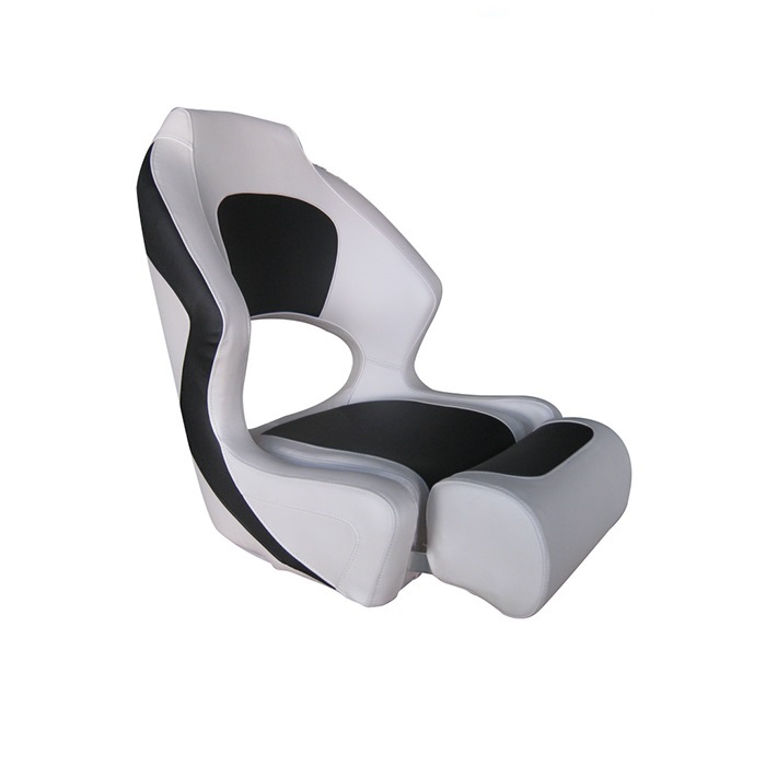 Sports Deluxe Flip-Up Bucket Seat White And Black Upholstery