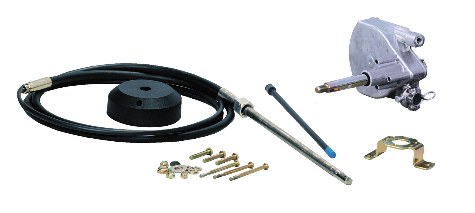 Complete Steering Kit Includes 12'' Cable Helm Bezel And Mounting Bolts