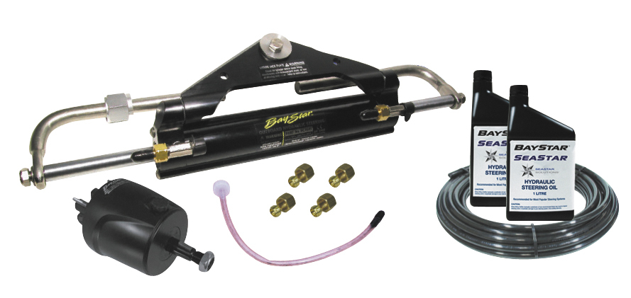 BayStar Complete Front Mount Hydraulic Steering Kit Suits Motors To 150hp