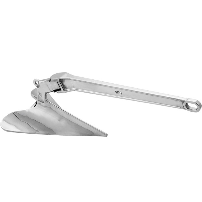 Plough Anchor Cast Stainless Steel 20lb 9kg 