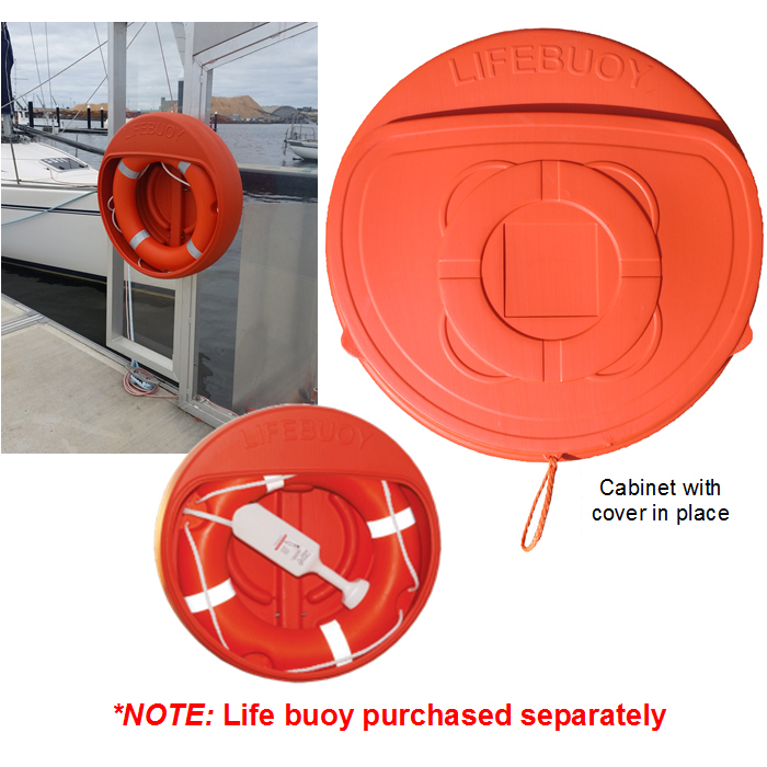 Life Buoy Cabinet With Lid And Line Thrower 