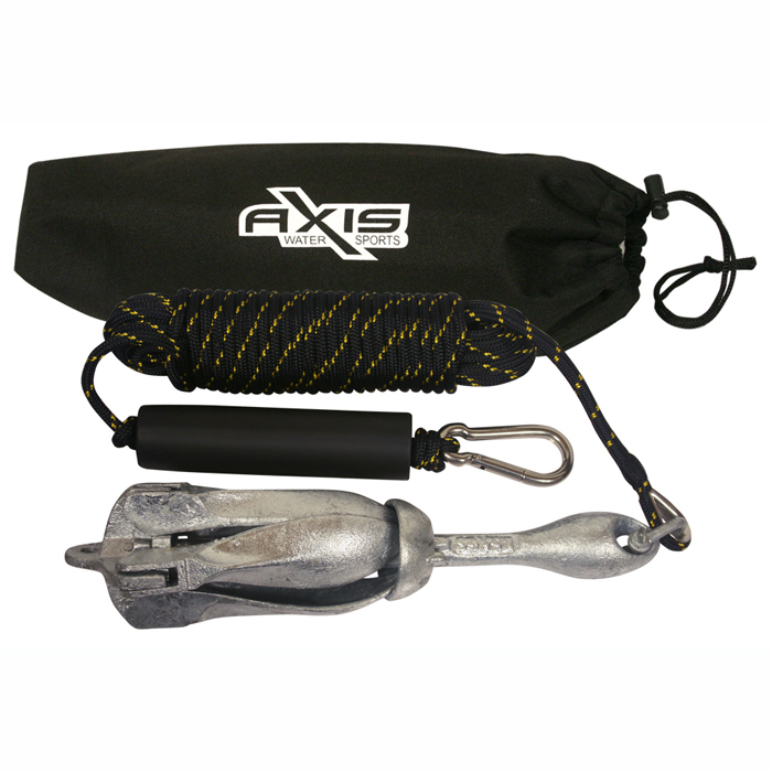 Small Ski Boat Anchor Kit Including Anchor, Rope, Float And Bag