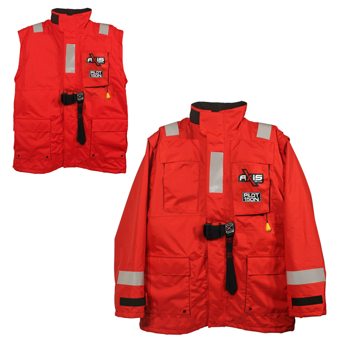 All Weather Jacket With Built-In Manual Inflatable Large Adult