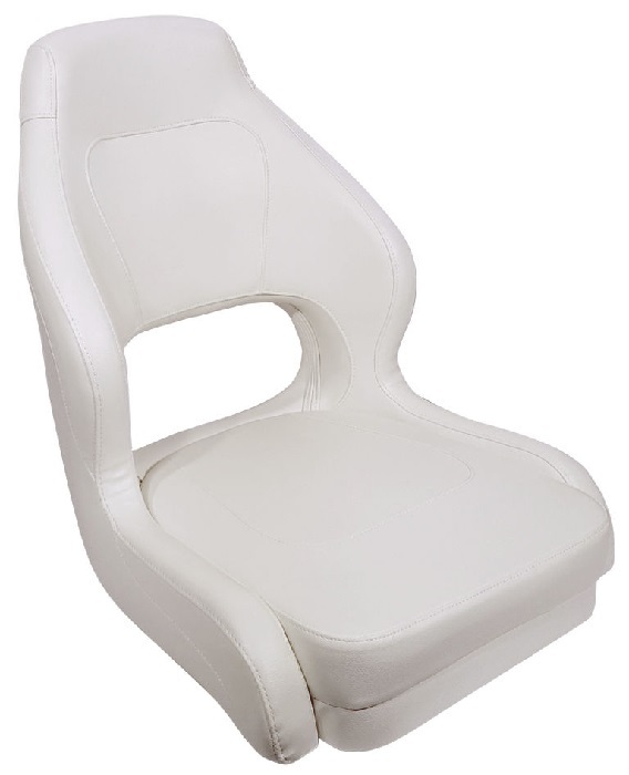 Compact Boat Seat White Upholstery 