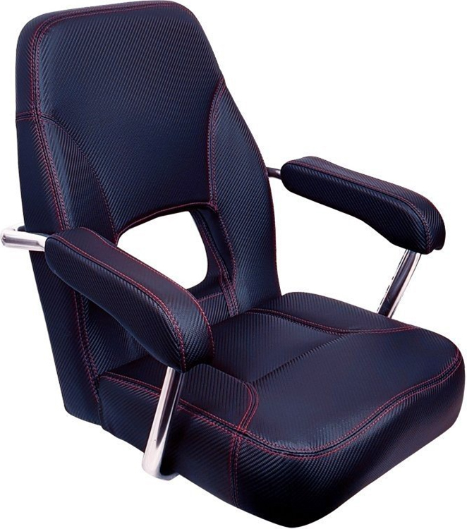 Mini Mojo Heavy Duty  Upholstered Seat Black With Red Stitching