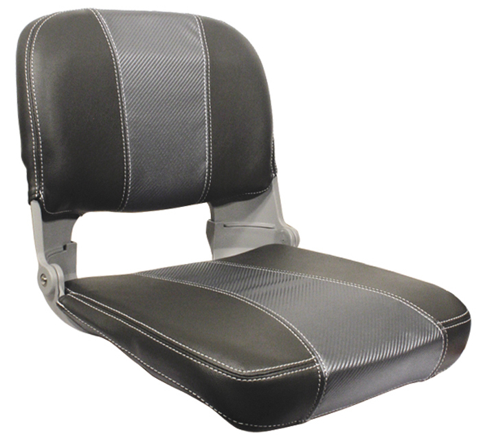 Heavy Duty Upholstered Folding Seat Carbon And Charcoal 