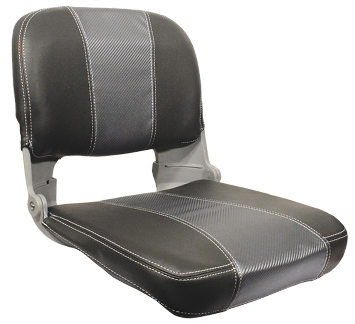 Heavy Duty Upholstered Folding Seat Carbon And Charcoal