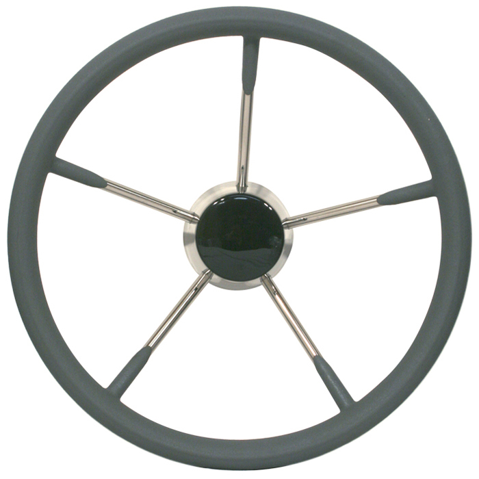 Five Spoke Steering Wheel With Soft Black Grip Outer Rim 