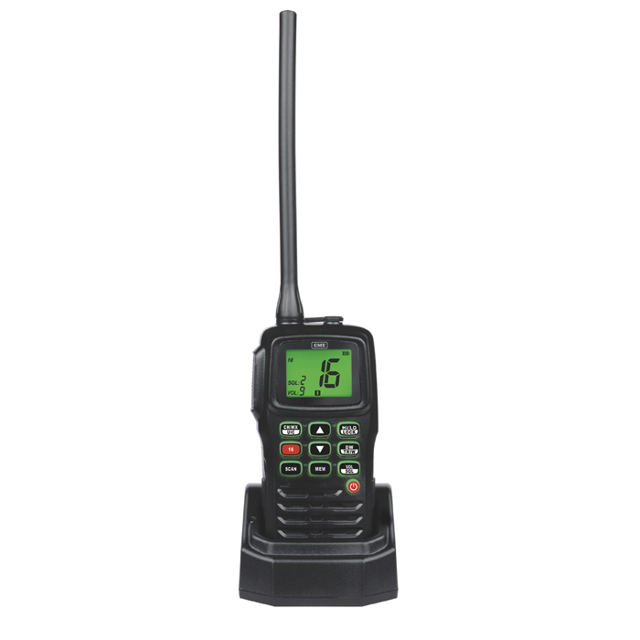 GME GX625 Hand Held VHF Switchable 5/1 Watt Radio, Rechargeable, Waterproof To IP66 GME