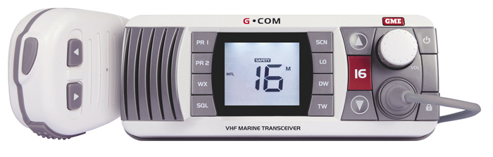 GME GX700W VHF Marine Radio With Programmable Priority Channels White GME
