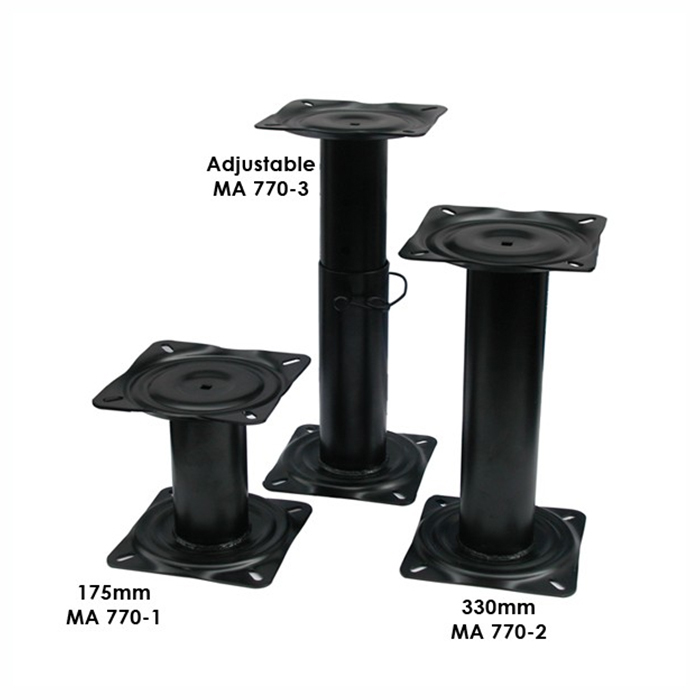 Square Base And Boat Seat Mount Adjustable Pedestal 305mm-457mm