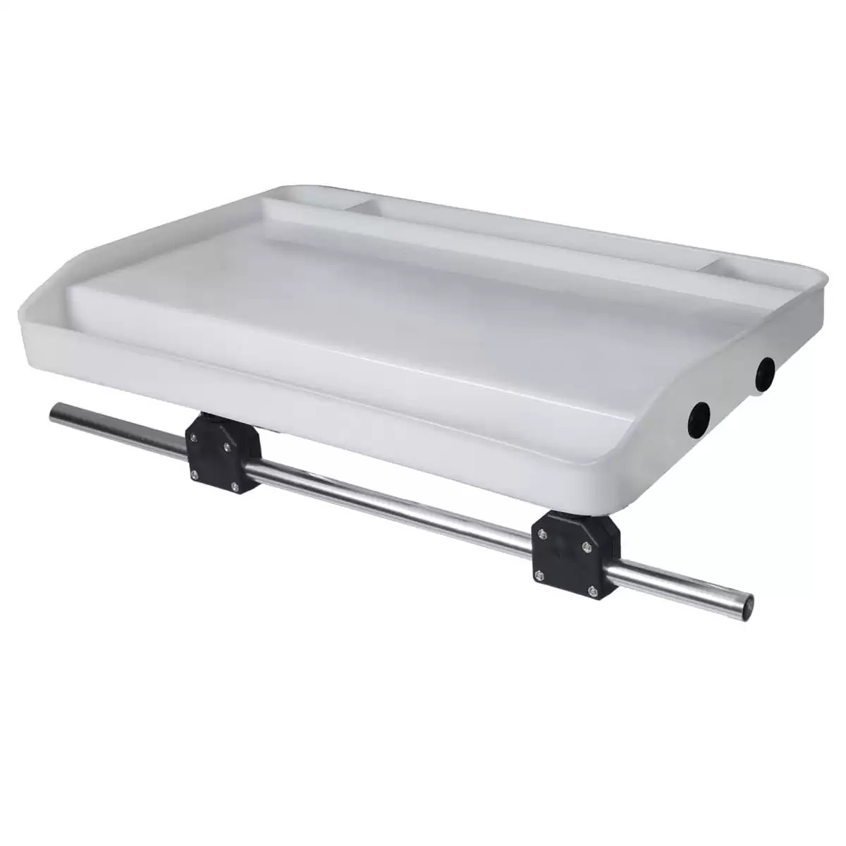 Large Rail Mounted Bait Cutting Board With Tackle Compartments