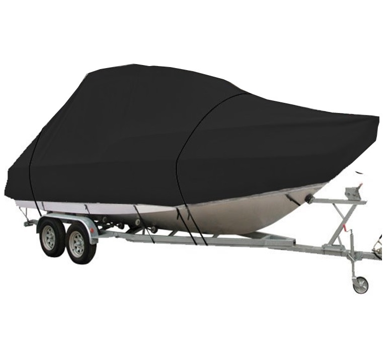 Durable Semi-Custom Trailerable JUMBO Boat Covers To Suit Boats 5.8-6.4 Metres Black Oceansouth