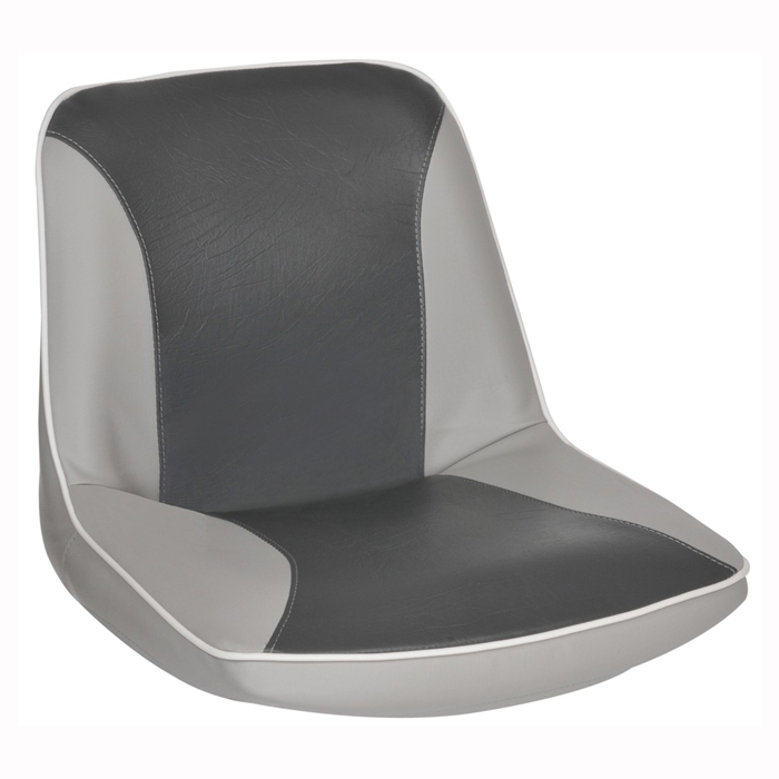 Moulded Tough Ergonomic Boat Seat With Grey And Charcoal Upholstery