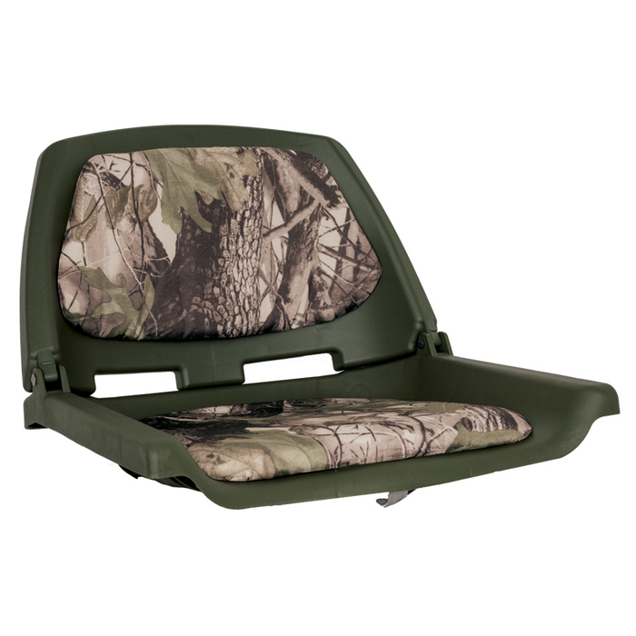 Padded Fishermans Upholstered Folding Boat Seat Camouflage