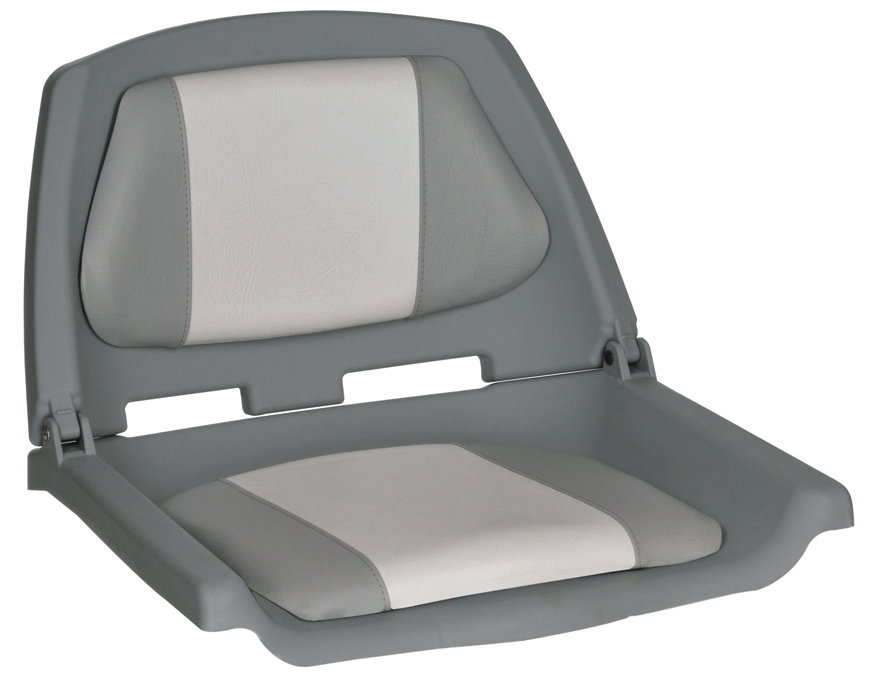 Padded Fishermans Upholstered Folding Boat Seat White With Grey Oceansouth