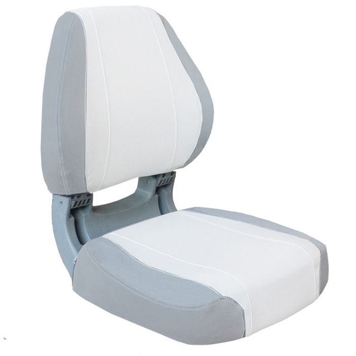 Sirocco Ergonomic Folding Upholstered Grey And White