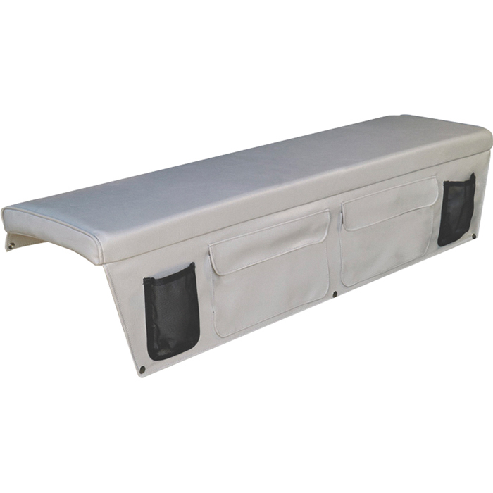Padded Boat Seat Cushion With Side Pockets Grey 600 x 300mm Oceansouth