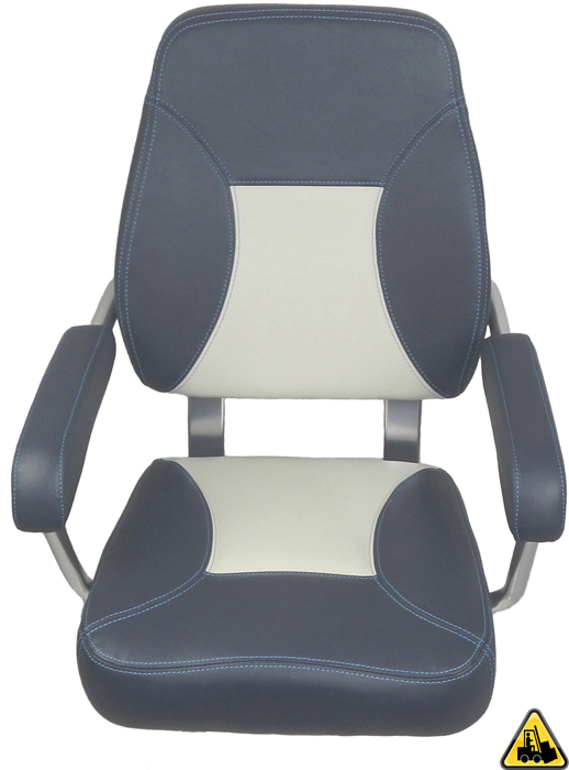 Heavy Duty Mini Mojo Upholstered Seat Dark Blue With White Highlight 