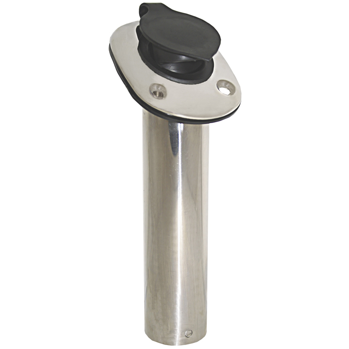 Rod Holder Stainless Steel Angled Oval Head With Covering Cap 