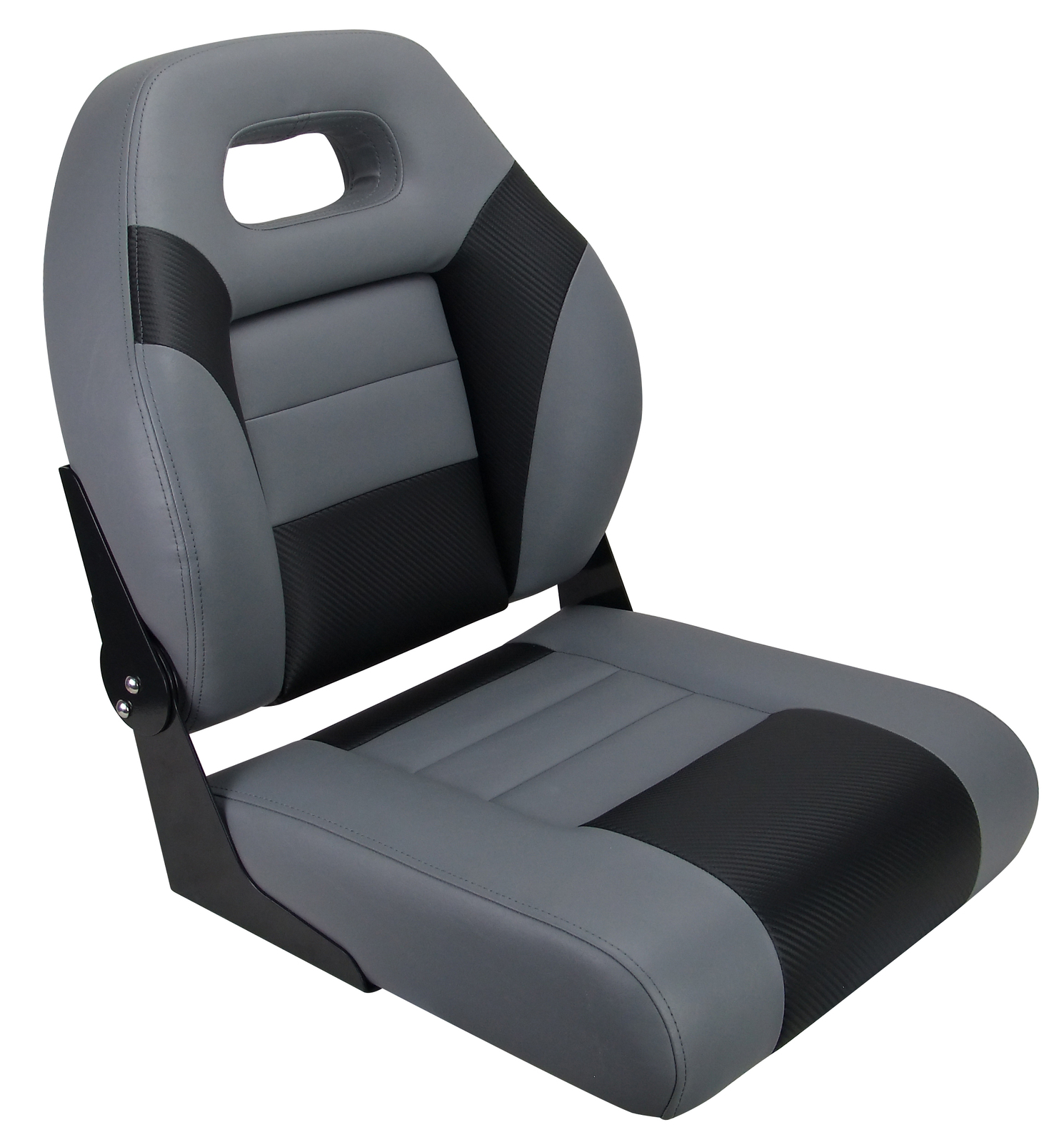 Relaxn Deluxe Sports Fold Down Seat Grey Black Carbon